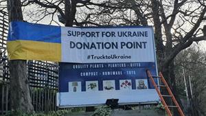 Ukraine donation point poster